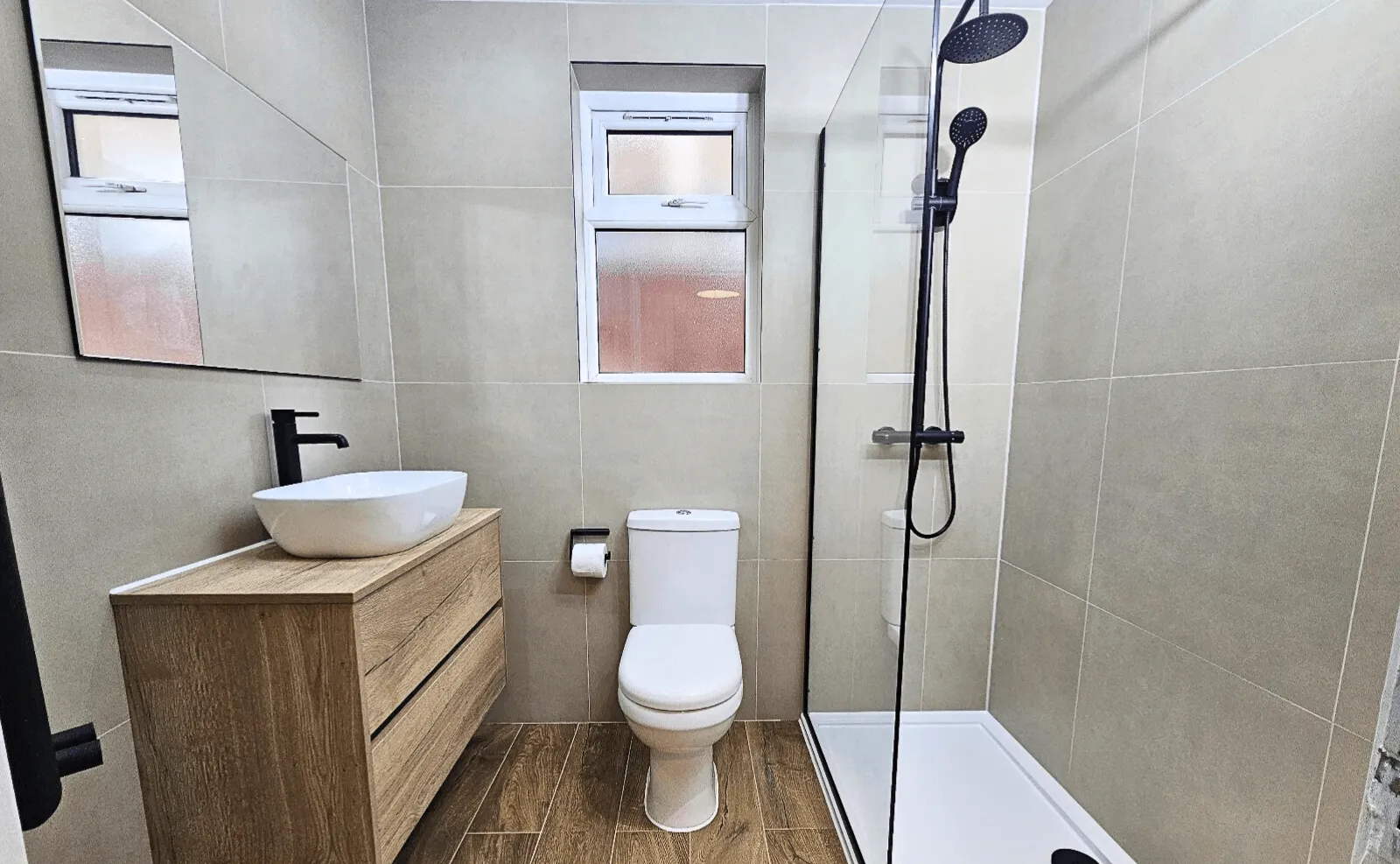 Completed bathroom fitted by Cube Tiling & Bathrooms