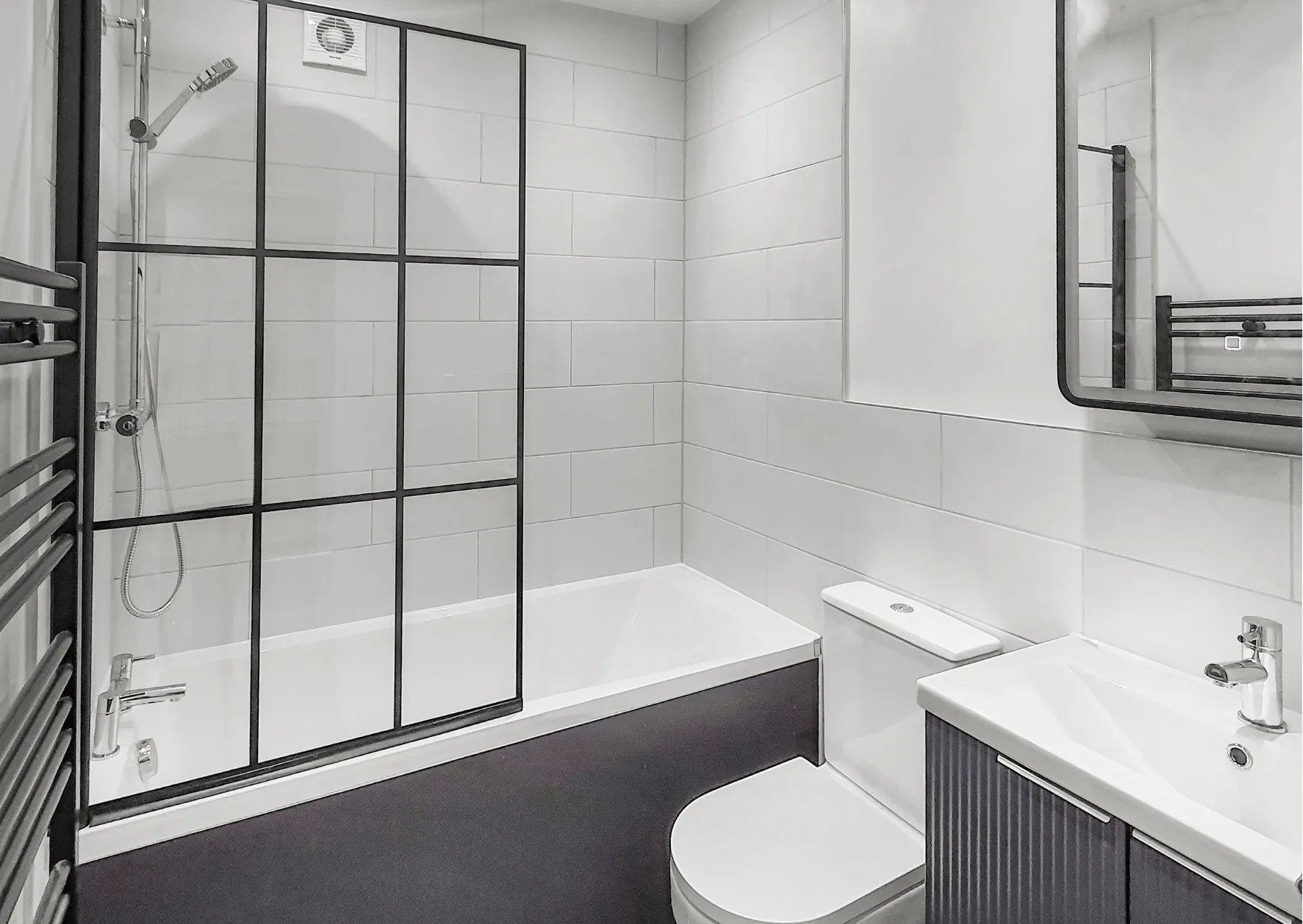 The same bathroom after renovation by Cube Tiling & Bathrooms
